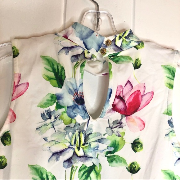 Nylon Apparel NWT choker cut out floral bodysuit - Picture 4 of 5